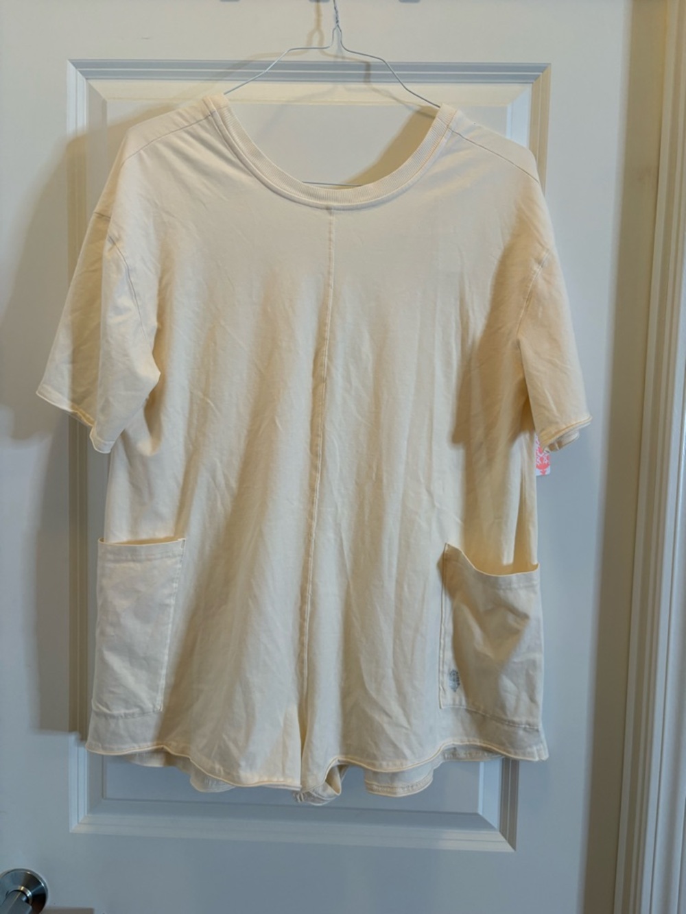 Free People Hot Shot Tee Romper XS Oversized Bleach Clay One Piece - Picture 8 of 16